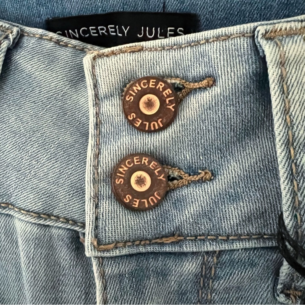 Sincerely Jules- Light Blue Flare Jeans (sz 0) NWT - Picture 4 of 7